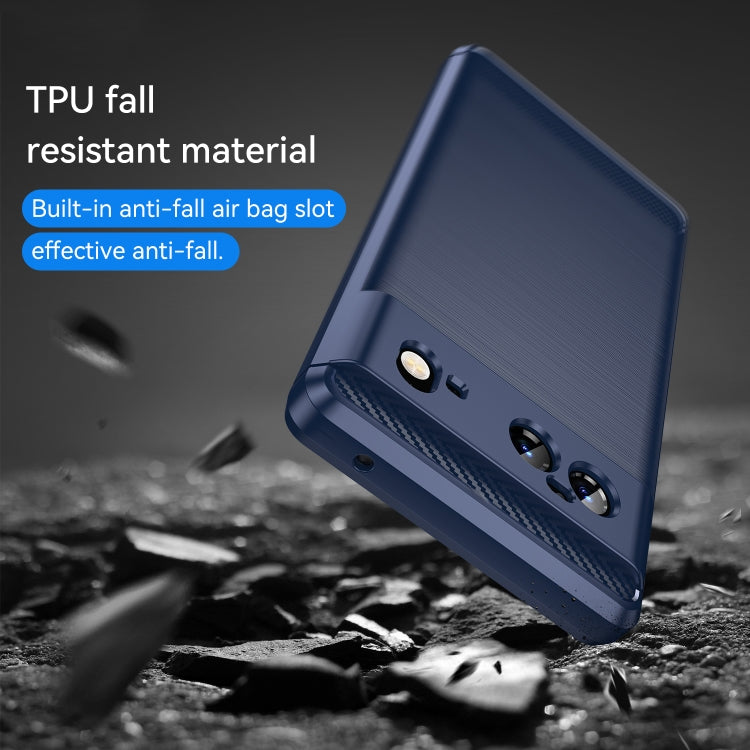 For Google Pixel 6 Brushed Texture Carbon Fiber TPU Case