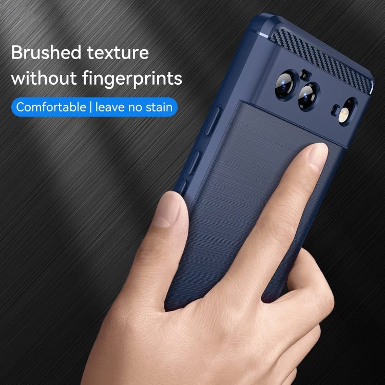 For Google Pixel 6 Brushed Texture Carbon Fiber TPU Case