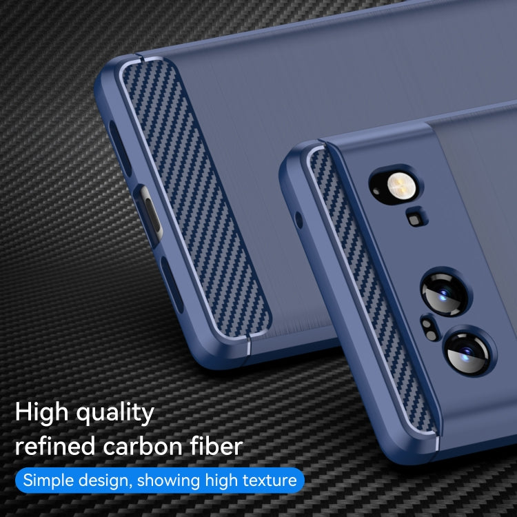 For Google Pixel 6 Brushed Texture Carbon Fiber TPU Case