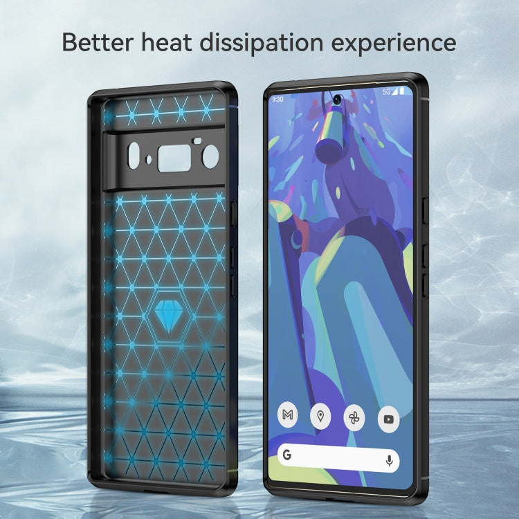 For Google Pixel 6 Pro Brushed Texture Carbon Fiber TPU Case