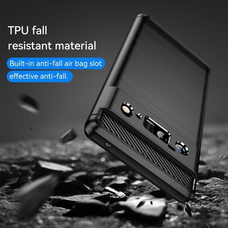 For Google Pixel 6 Pro Brushed Texture Carbon Fiber TPU Case