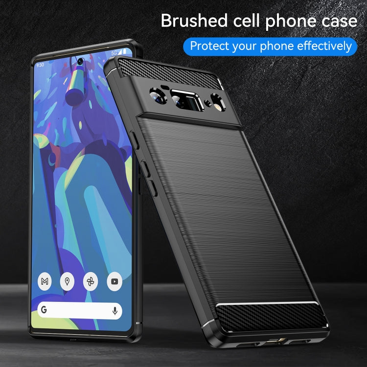 For Google Pixel 6 Pro Brushed Texture Carbon Fiber TPU Case