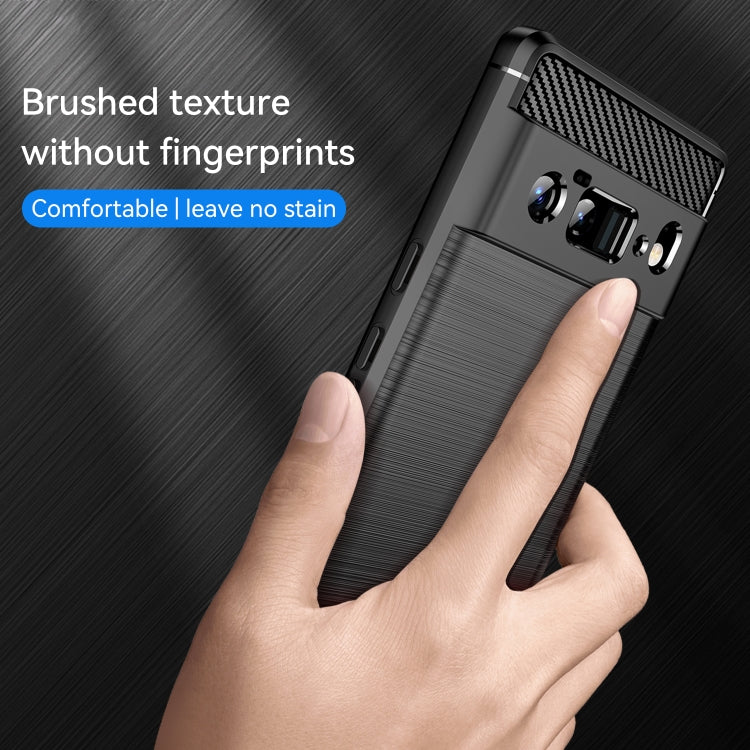 For Google Pixel 6 Pro Brushed Texture Carbon Fiber TPU Case