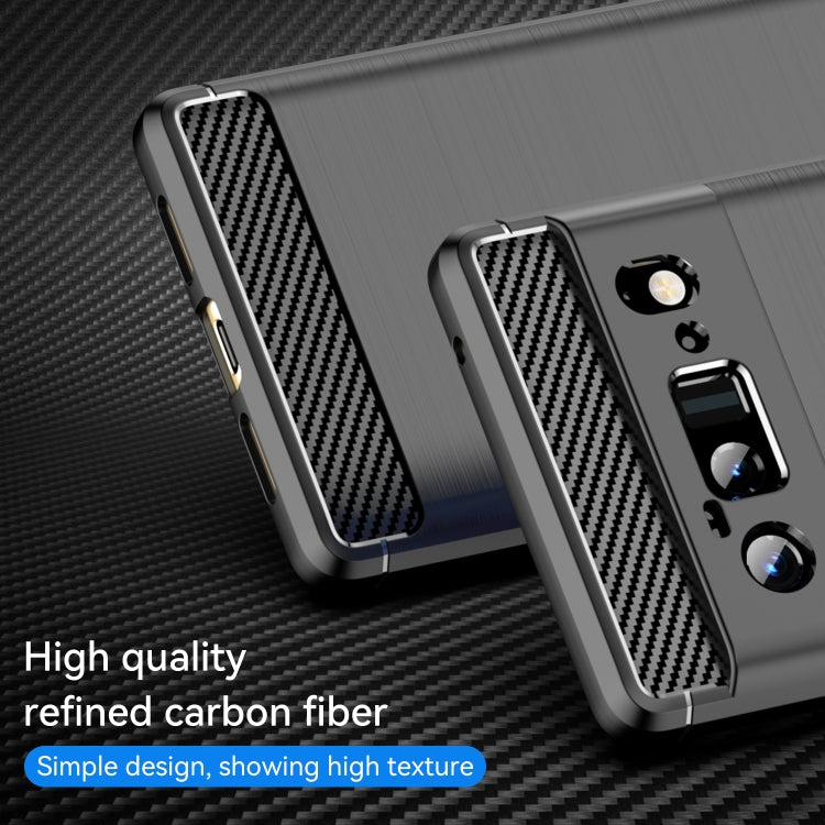 For Google Pixel 6 Pro Brushed Texture Carbon Fiber TPU Case