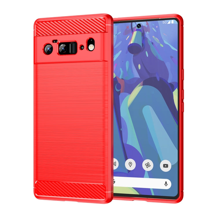 For Google Pixel 6 Pro Brushed Texture Carbon Fiber TPU Case