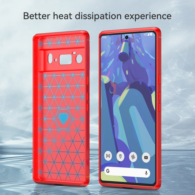 For Google Pixel 6 Pro Brushed Texture Carbon Fiber TPU Case