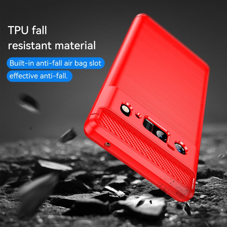 For Google Pixel 6 Pro Brushed Texture Carbon Fiber TPU Case