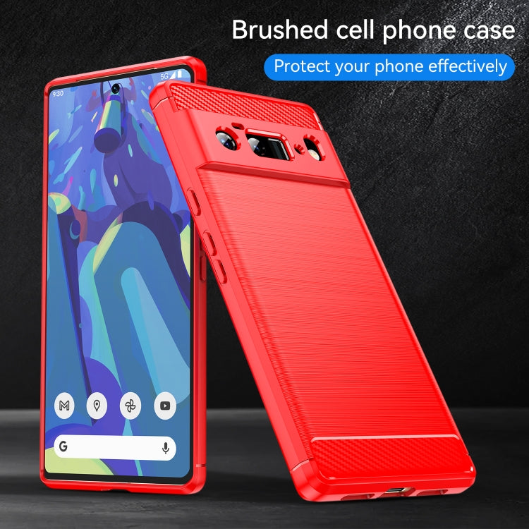 For Google Pixel 6 Pro Brushed Texture Carbon Fiber TPU Case