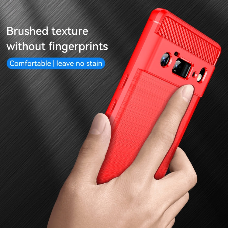 For Google Pixel 6 Pro Brushed Texture Carbon Fiber TPU Case