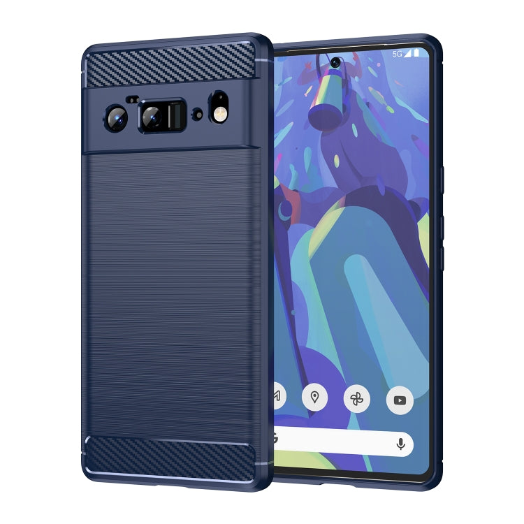 For Google Pixel 6 Pro Brushed Texture Carbon Fiber TPU Case