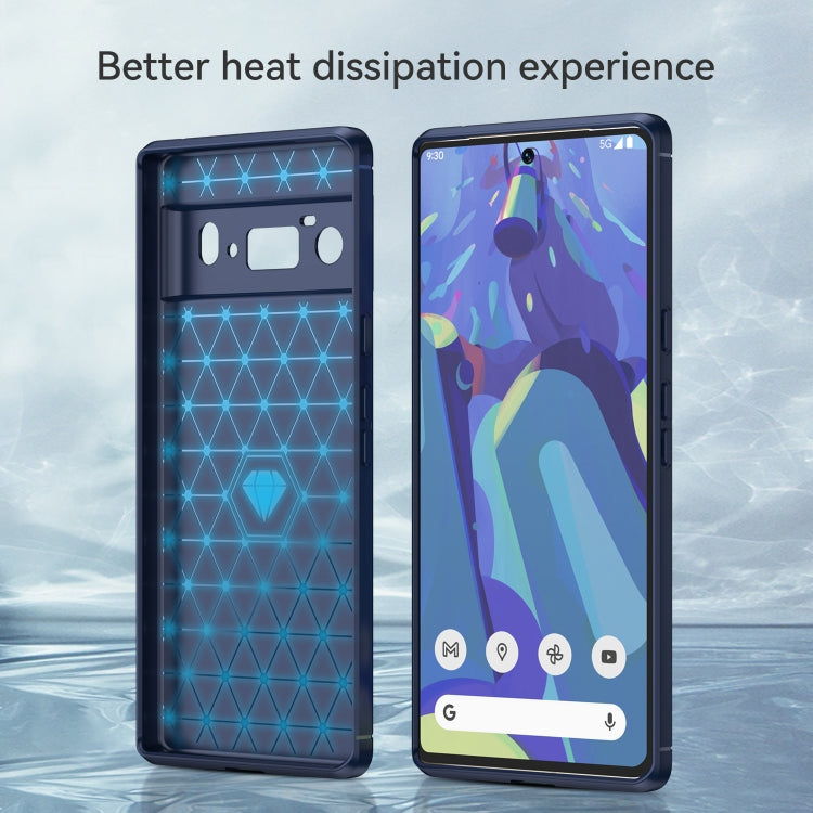 For Google Pixel 6 Pro Brushed Texture Carbon Fiber TPU Case