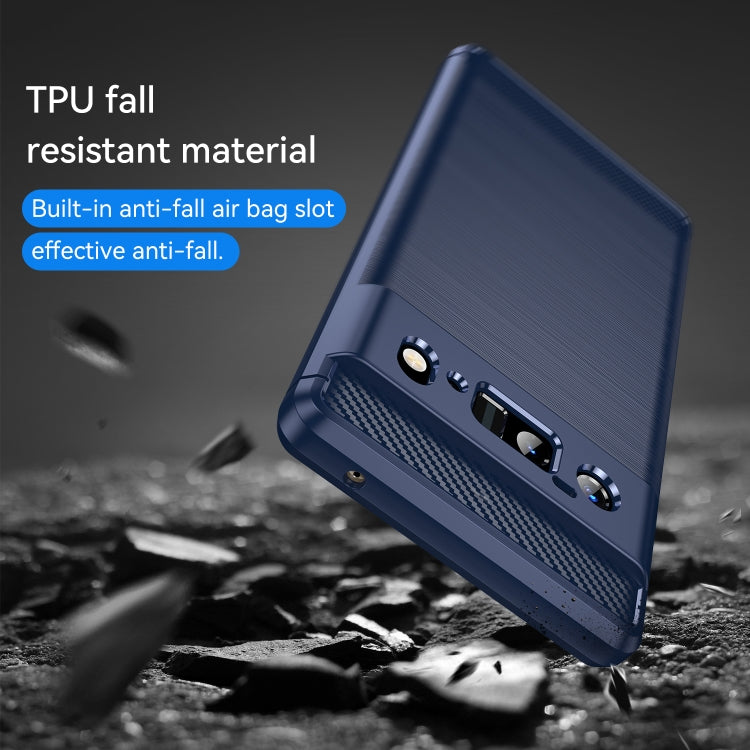 For Google Pixel 6 Pro Brushed Texture Carbon Fiber TPU Case