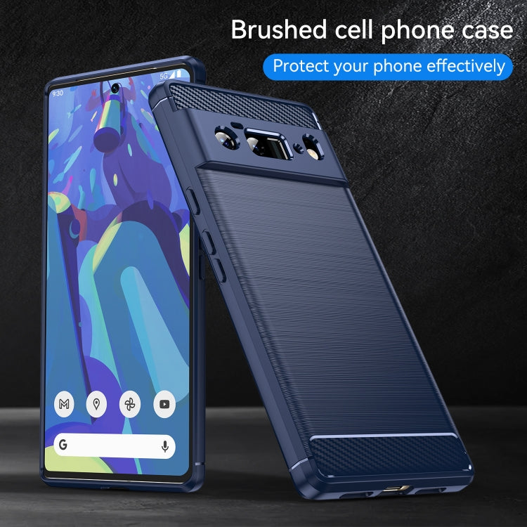 For Google Pixel 6 Pro Brushed Texture Carbon Fiber TPU Case