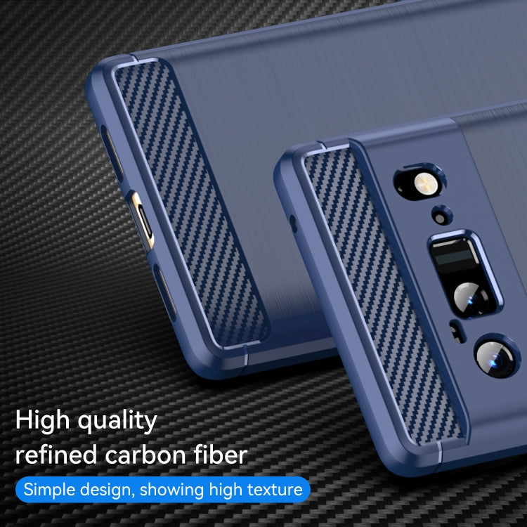 For Google Pixel 6 Pro Brushed Texture Carbon Fiber TPU Case