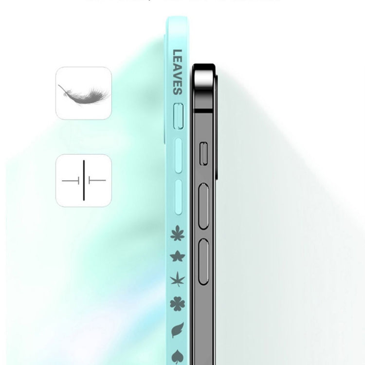 For iPhone 11 Straight Edge Maple Leaf Pattern TPU Protective Case with Hand Strap