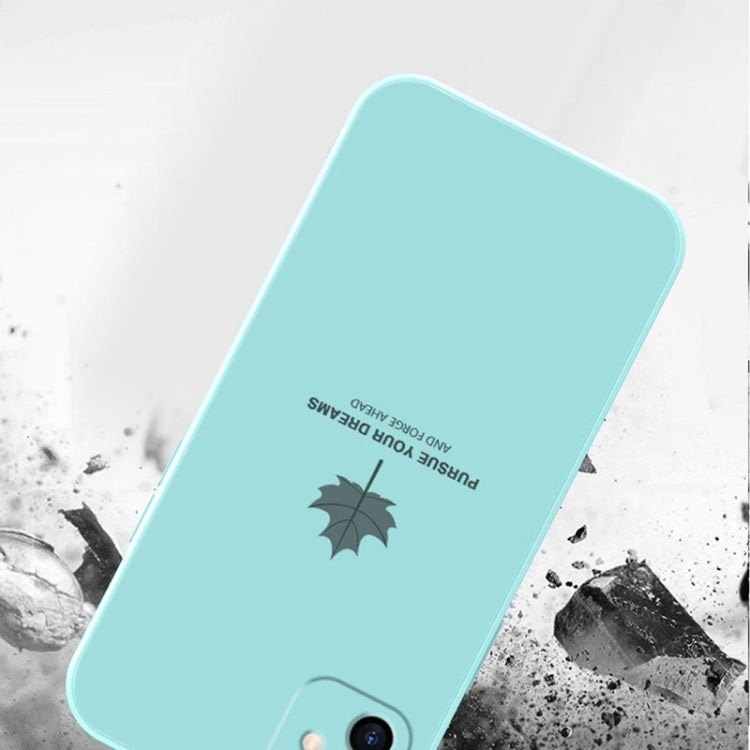 For iPhone 11 Straight Edge Maple Leaf Pattern TPU Protective Case with Hand Strap