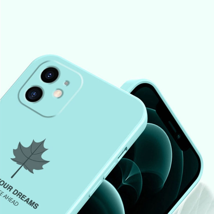 For iPhone 11 Pro Straight Edge Maple Leaf Pattern TPU Protective Case with Hand Strap