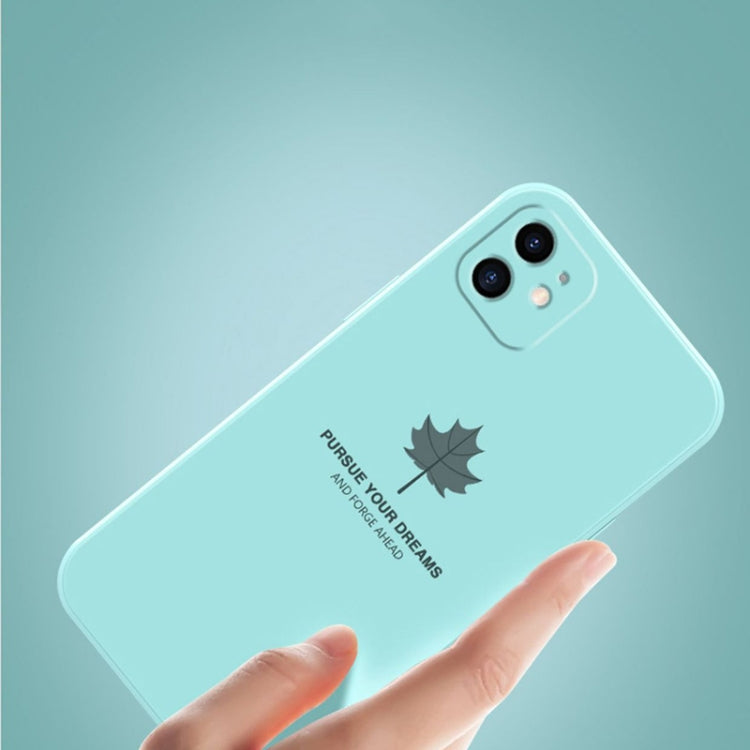 For iPhone 11 Pro Max Straight Edge Maple Leaf Pattern TPU Protective Case with Hand Strap