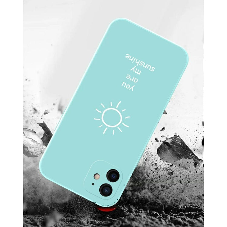 For iPhone 11 Pro Max Straight Edge Maple Leaf Pattern TPU Protective Case with Hand Strap