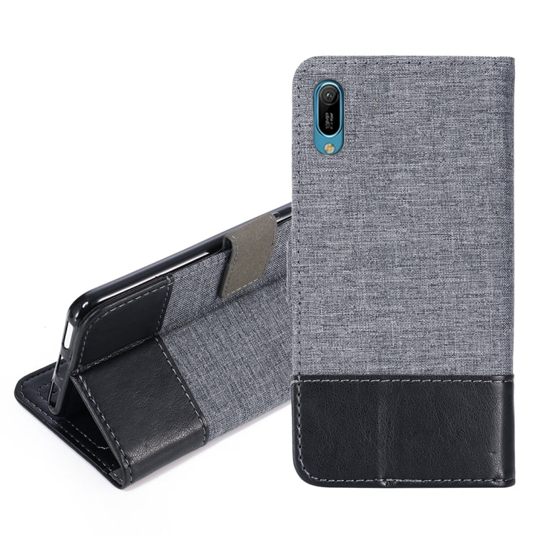 For Huawei Y6 Pro (2019) MUXMA MX102 Horizontal Flip Canvas Leather Case with Stand & Card Slot & Wallet Function