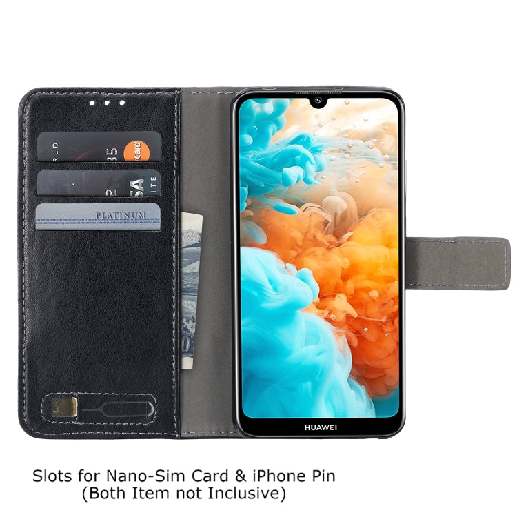 For Huawei Y6 Pro (2019) MUXMA MX102 Horizontal Flip Canvas Leather Case with Stand & Card Slot & Wallet Function