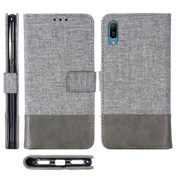 For Huawei Y6 Pro (2019) MUXMA MX102 Horizontal Flip Canvas Leather Case with Stand & Card Slot & Wallet Function