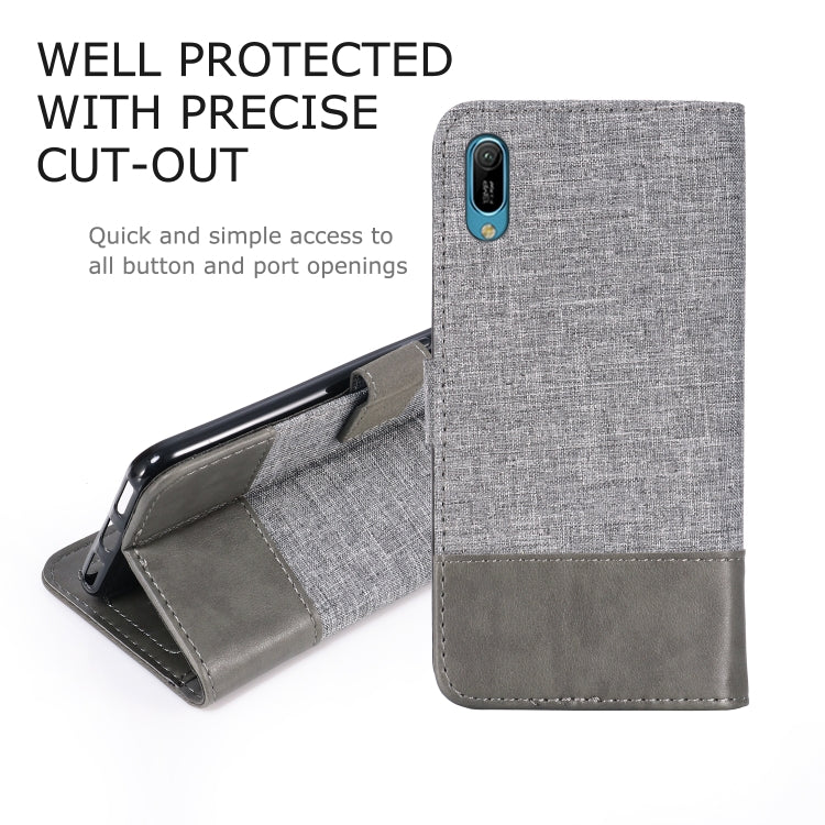 For Huawei Y6 Pro (2019) MUXMA MX102 Horizontal Flip Canvas Leather Case with Stand & Card Slot & Wallet Function