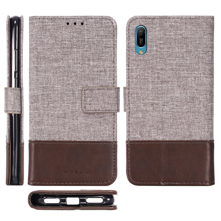 For Huawei Y6 Pro (2019) MUXMA MX102 Horizontal Flip Canvas Leather Case with Stand & Card Slot & Wallet Function