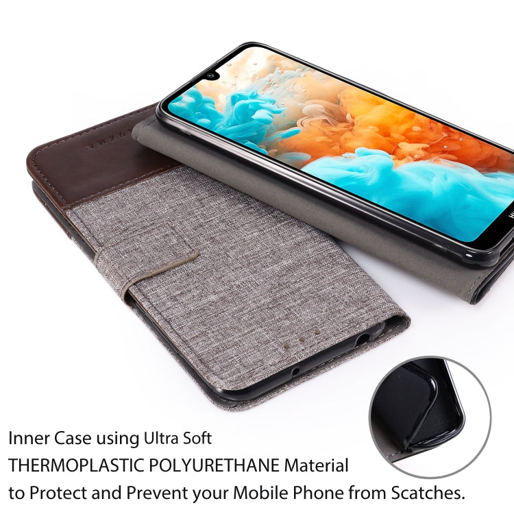 For Huawei Y6 Pro (2019) MUXMA MX102 Horizontal Flip Canvas Leather Case with Stand & Card Slot & Wallet Function