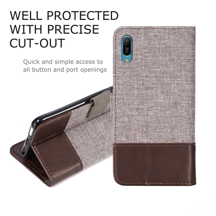 For Huawei Y6 Pro (2019) MUXMA MX102 Horizontal Flip Canvas Leather Case with Stand & Card Slot & Wallet Function