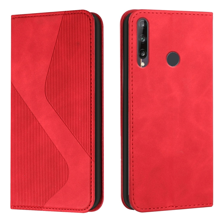 For Huawei P40 lite E Skin Feel Magnetic S-type Solid Color Horizontal Flip Leather Case with Holder & Card Slot & Wallet