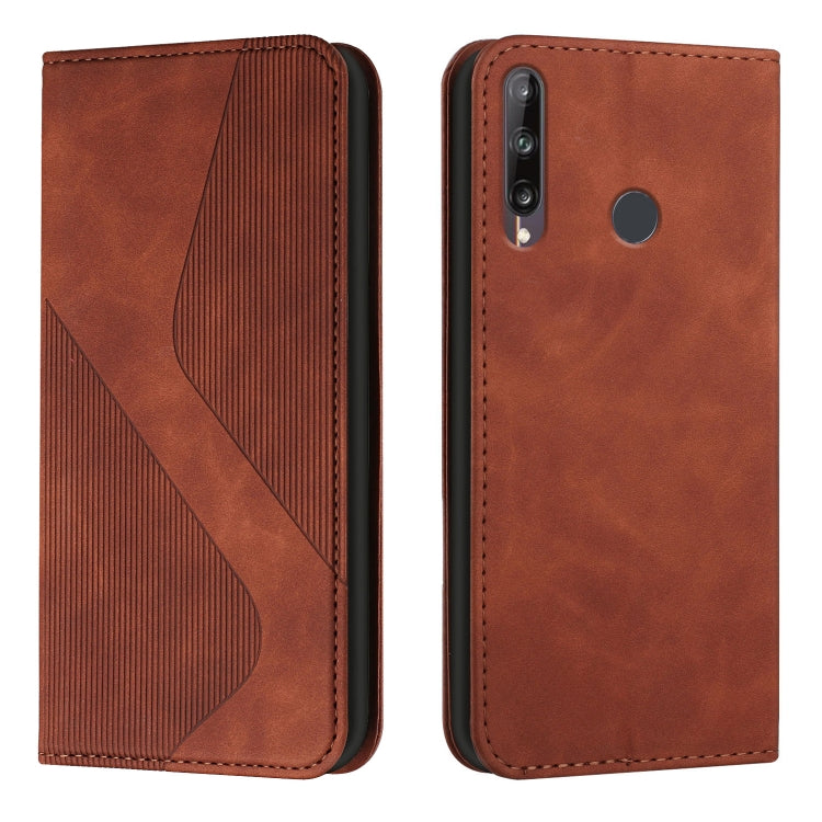 For Huawei P40 lite E Skin Feel Magnetic S-type Solid Color Horizontal Flip Leather Case with Holder & Card Slot & Wallet