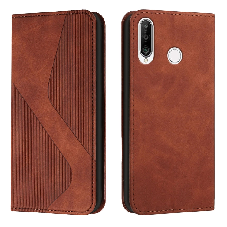 For Huawei Y6p Skin Feel Magnetic S-type Solid Color Horizontal Flip Leather Case with Holder & Card Slot & Wallet