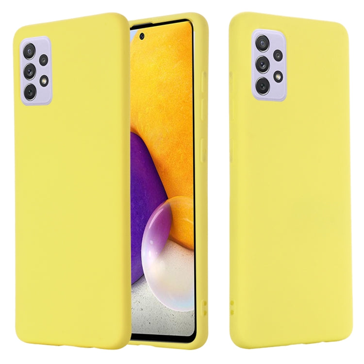 For Samsung Galaxy A82 Solid Color Liquid Silicone Dropproof Full Coverage Protective Case