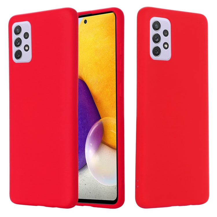 For Samsung Galaxy A82 Solid Color Liquid Silicone Dropproof Full Coverage Protective Case