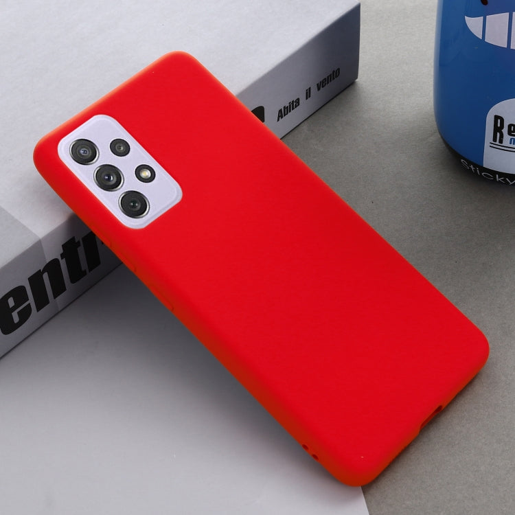 For Samsung Galaxy A82 Solid Color Liquid Silicone Dropproof Full Coverage Protective Case