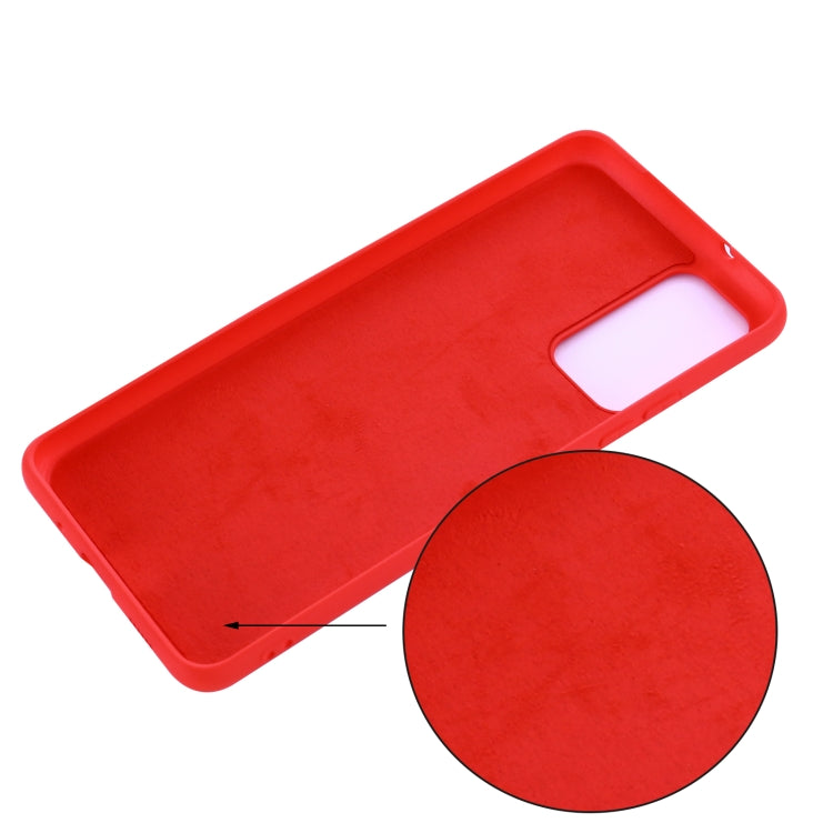 For Samsung Galaxy A82 Solid Color Liquid Silicone Dropproof Full Coverage Protective Case