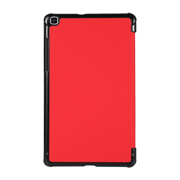 For Samsung Galaxy Tab A7 Lite 8.4 T220/225 3-folding Skin Texture Horizontal Flip TPU + PU Leather Case with Holder