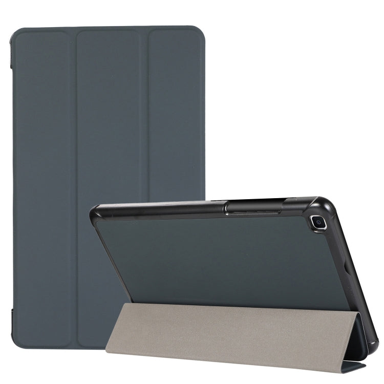 For Samsung Galaxy Tab A7 Lite 8.4 T220/225 3-folding Skin Texture Horizontal Flip TPU + PU Leather Case with Holder
