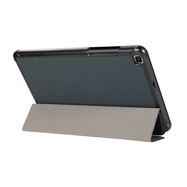 For Samsung Galaxy Tab A7 Lite 8.4 T220/225 3-folding Skin Texture Horizontal Flip TPU + PU Leather Case with Holder