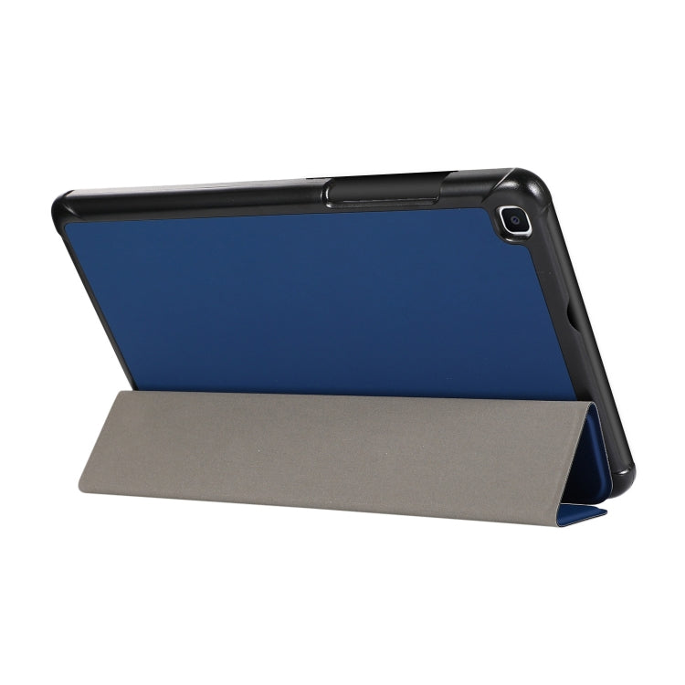 For Samsung Galaxy Tab A7 Lite 8.4 T220/225 3-folding Skin Texture Horizontal Flip TPU + PU Leather Case with Holder