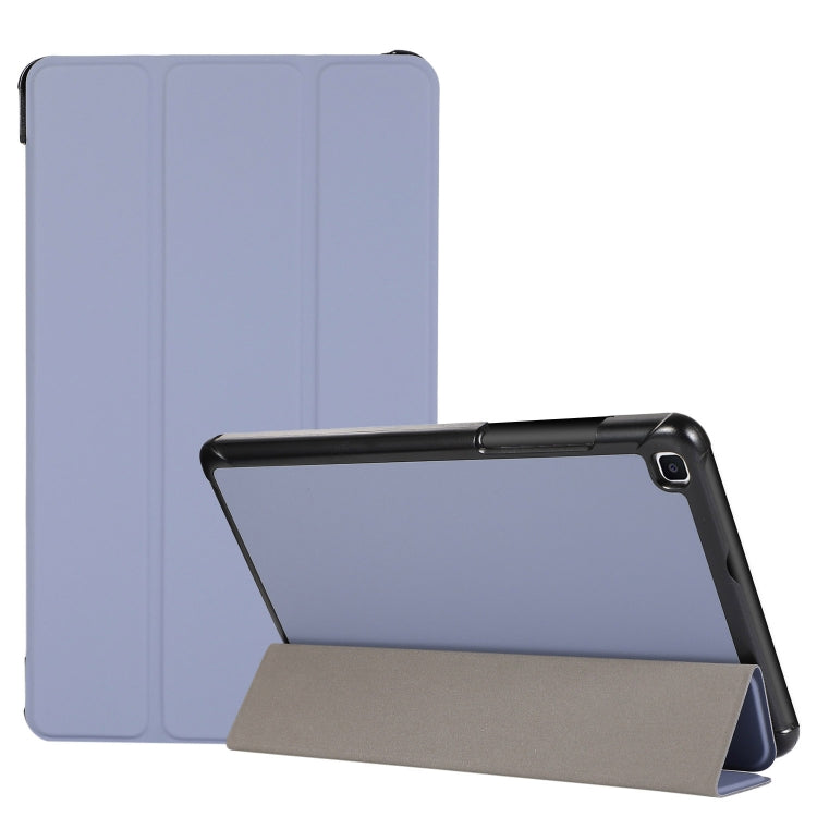 For Samsung Galaxy Tab A7 Lite 8.4 T220/225 3-folding Skin Texture Horizontal Flip TPU + PU Leather Case with Holder