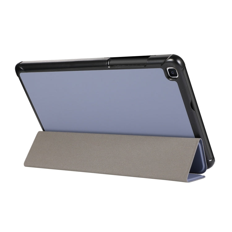 For Samsung Galaxy Tab A7 Lite 8.4 T220/225 3-folding Skin Texture Horizontal Flip TPU + PU Leather Case with Holder