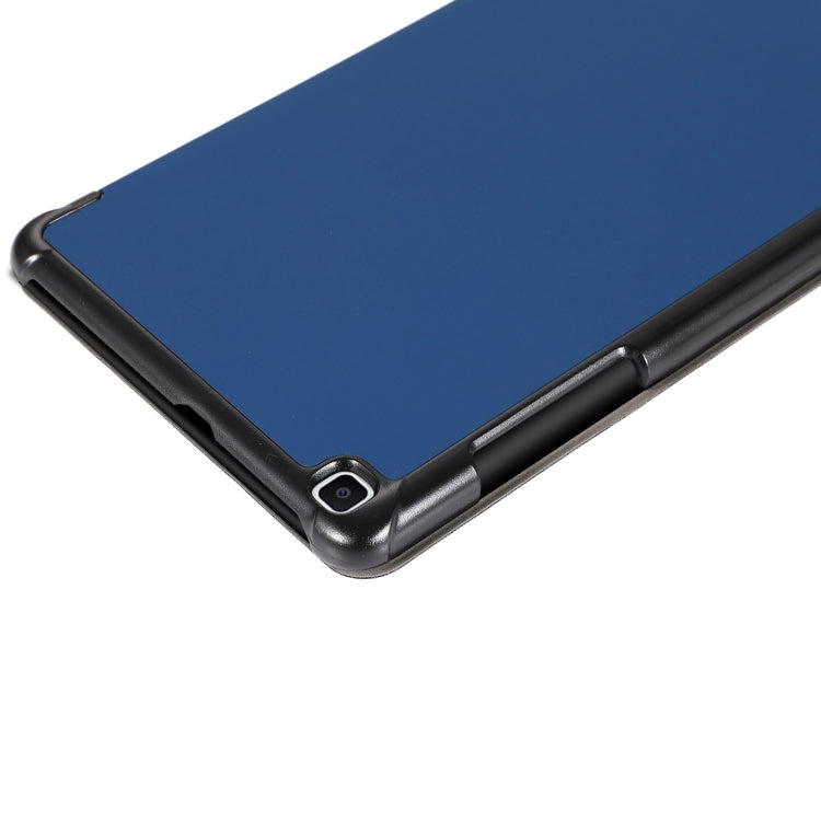 For Samsung Galaxy Tab A7 Lite 8.4 T220/225 3-folding Skin Texture Horizontal Flip TPU + PU Leather Case with Holder