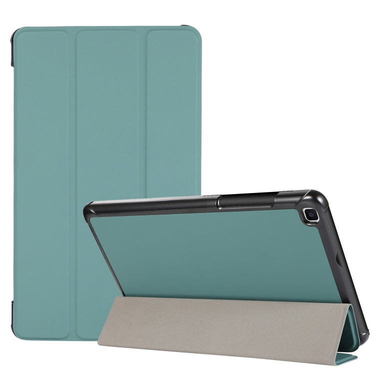 For Samsung Galaxy Tab A7 Lite 8.4 T220/225 3-folding Skin Texture Horizontal Flip TPU + PU Leather Case with Holder