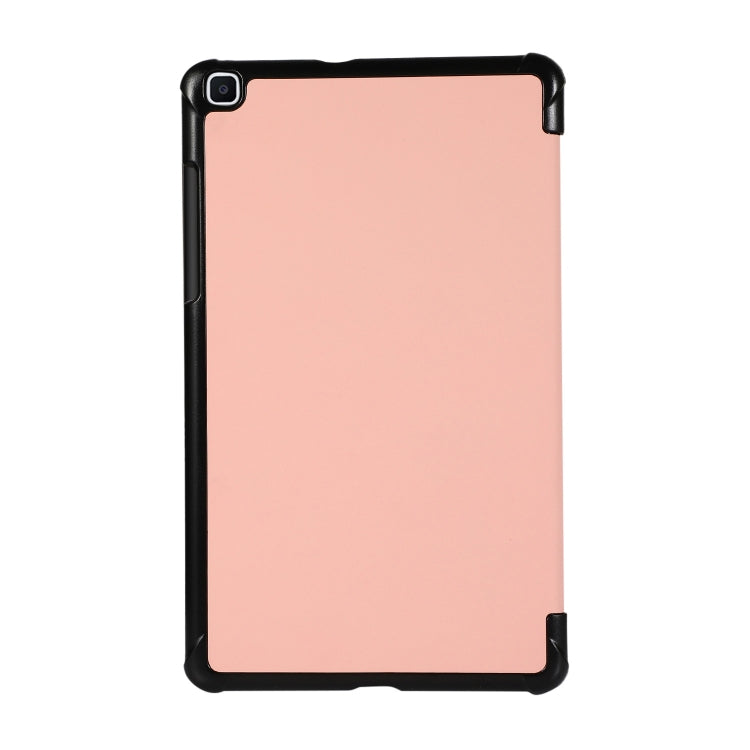 For Samsung Galaxy Tab A7 Lite 8.4 T220/225 3-folding Skin Texture Horizontal Flip TPU + PU Leather Case with Holder