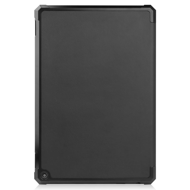 For Amazon Kindle Fire HD 10 2021 Custer Pattern Pure Color TPU Smart Tablet Holster with Sleep Function & 3-Fold Holder