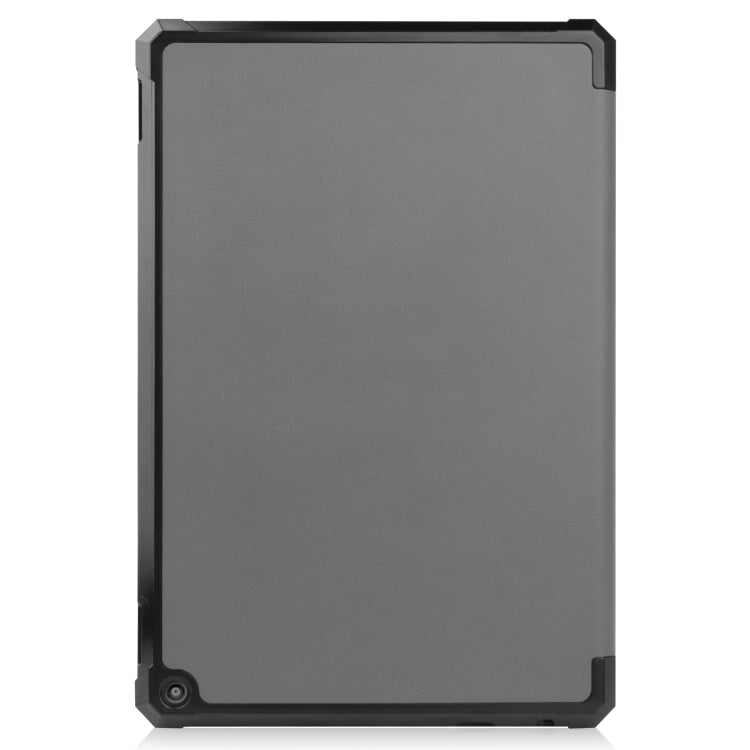 For Amazon Kindle Fire HD 10 2021 Custer Pattern Pure Color TPU Smart Tablet Holster with Sleep Function & 3-Fold Holder