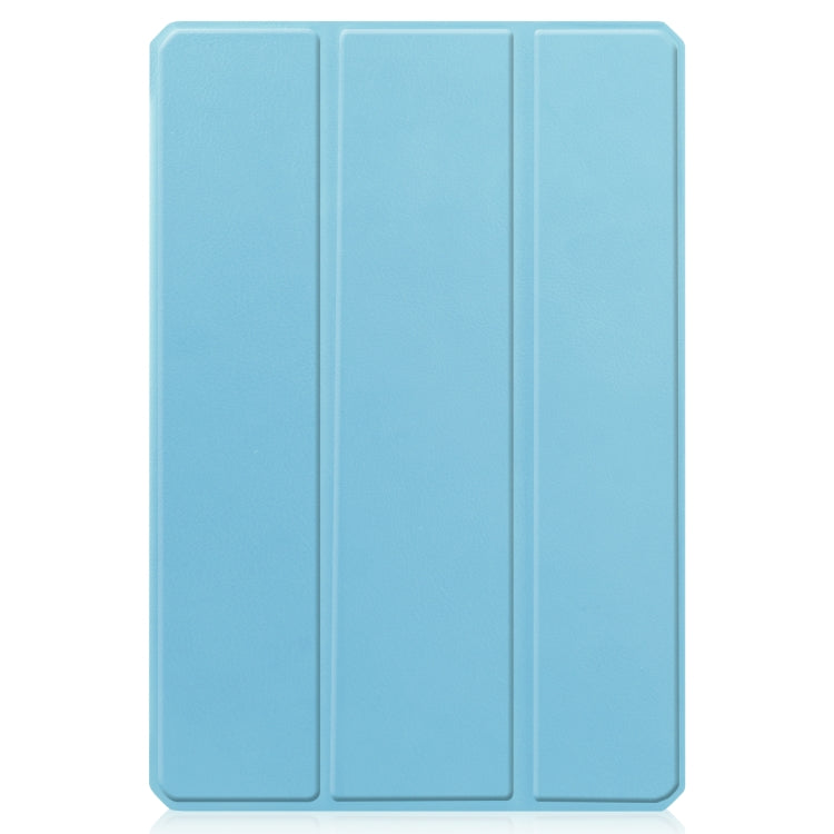 For Amazon Kindle Fire HD 10 2021 Custer Pattern Pure Color TPU Smart Tablet Holster with Sleep Function & 3-Fold Holder
