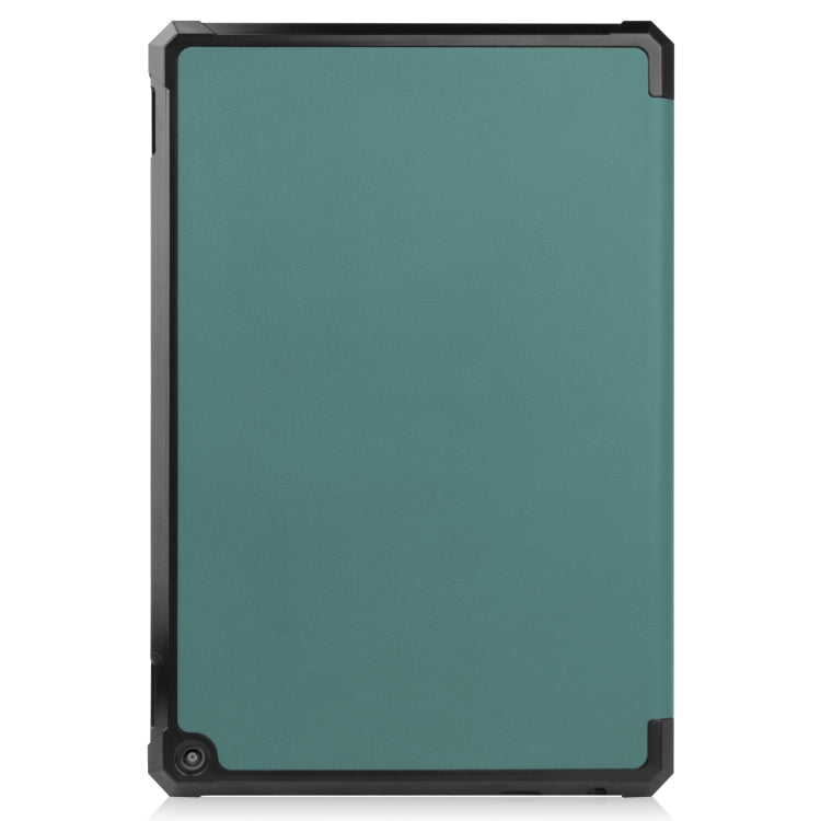 For Amazon Kindle Fire HD 10 2021 Custer Pattern Pure Color TPU Smart Tablet Holster with Sleep Function & 3-Fold Holder